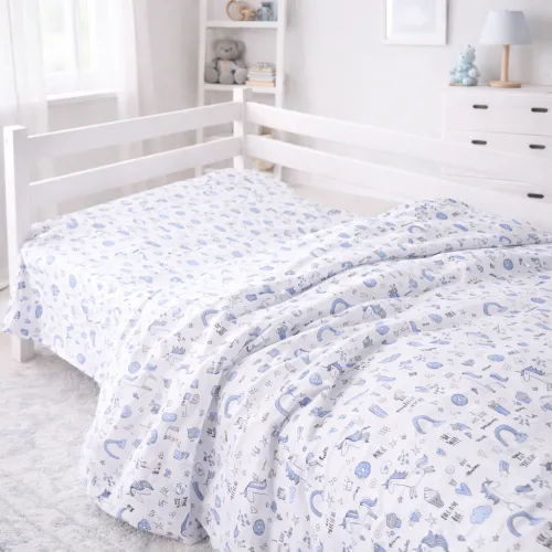 Простынь Kids Time 17-0931 Tiny Unicorn blue - 4