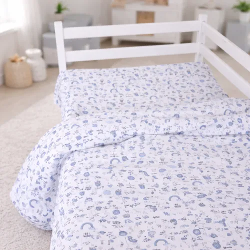 Простынь Ranforce Elite 17-0931 Tiny Unicorn blue - 3