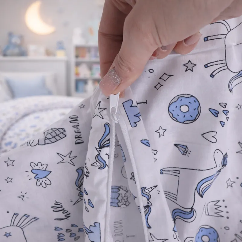 Пододеяльник Ranforce Elite 17-0931 Tiny Unicorn blue - 2