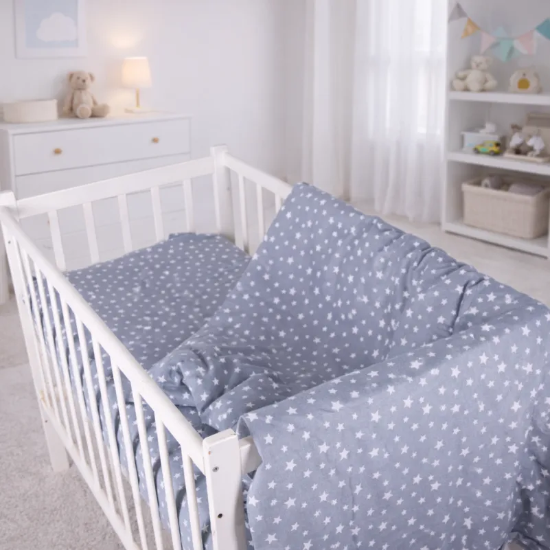 Комплект постельного белья LITTLE KIDS Фланель 012 Grey Stars - 12