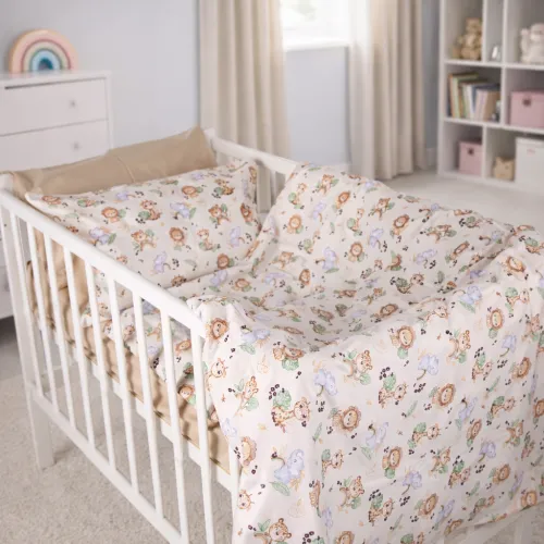Комплект постільної білизни Сатин LITTLE KIDS Kids Time 22-1418 Safari baby