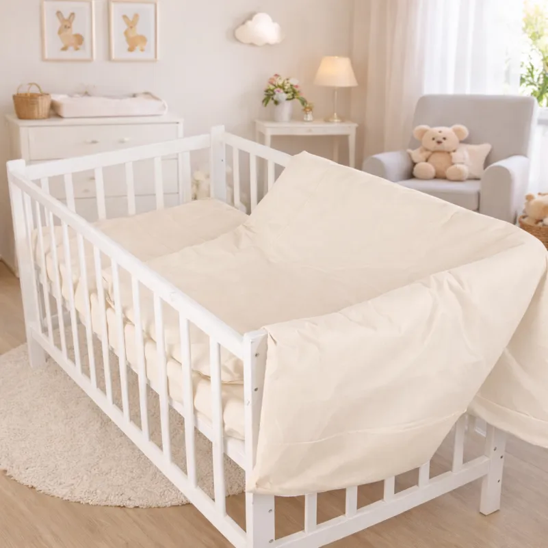 Комплект постельного белья LITTLE KIDS Poplin Line "002 Milky White" - 5
