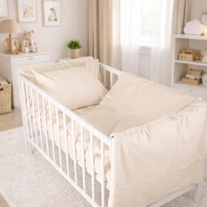 Комплект постельного белья LITTLE KIDS Poplin Line "002 Milky White" - 6