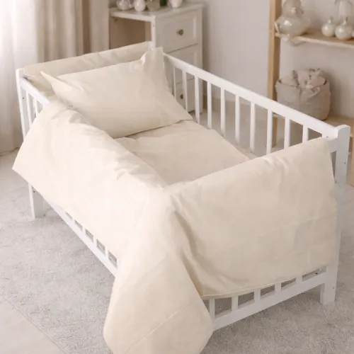 Комплект постільної білизни Поплін LITTLE KIDS Poplin Line "002 Milky White"