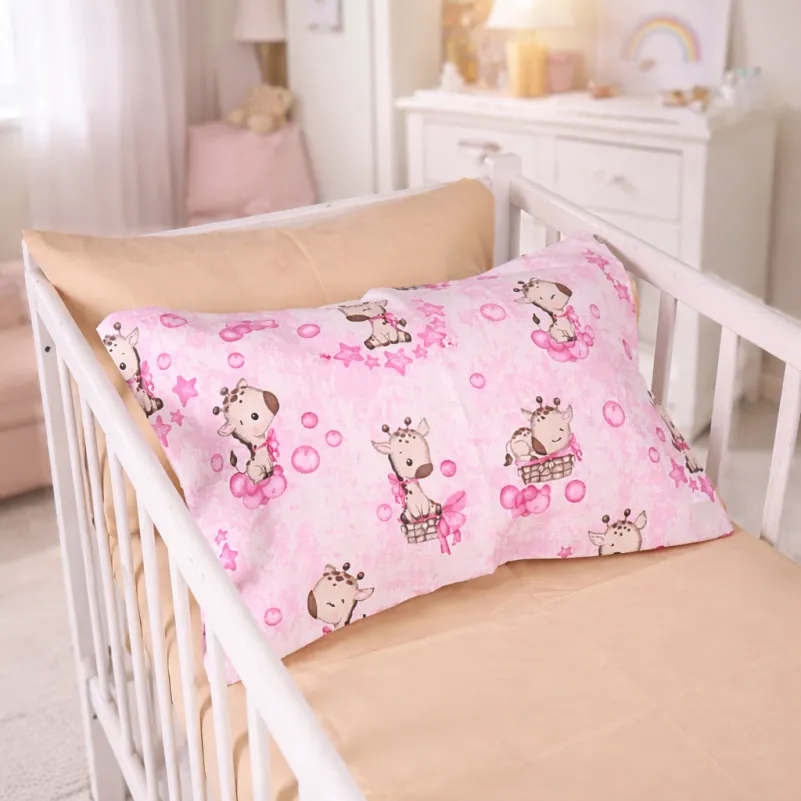 Комплект постельного белья Бязь LITTLE KIDS 17-0923 Tiny Giraffes pink - 7