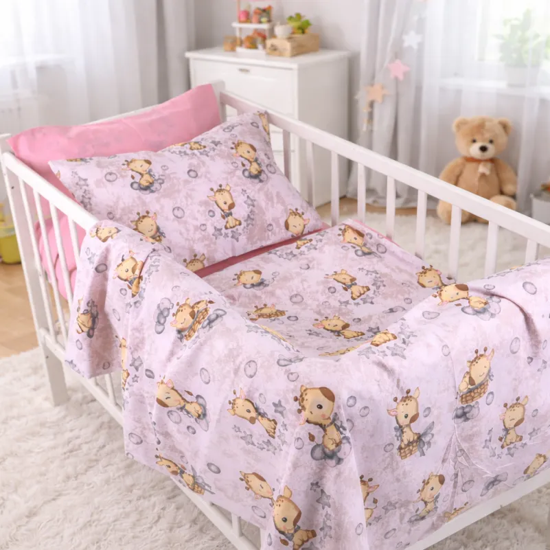 Комплект постельного белья Бязь LITTLE KIDS 17-0922 Tiny Giraffes gray