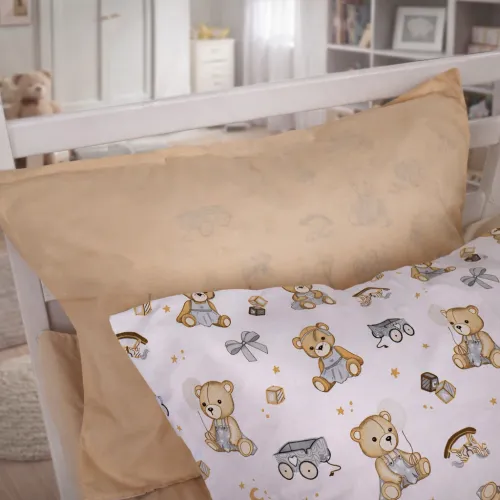 Наволочка Бязь Kids Time 17-0917 Little Teddy gray - 2