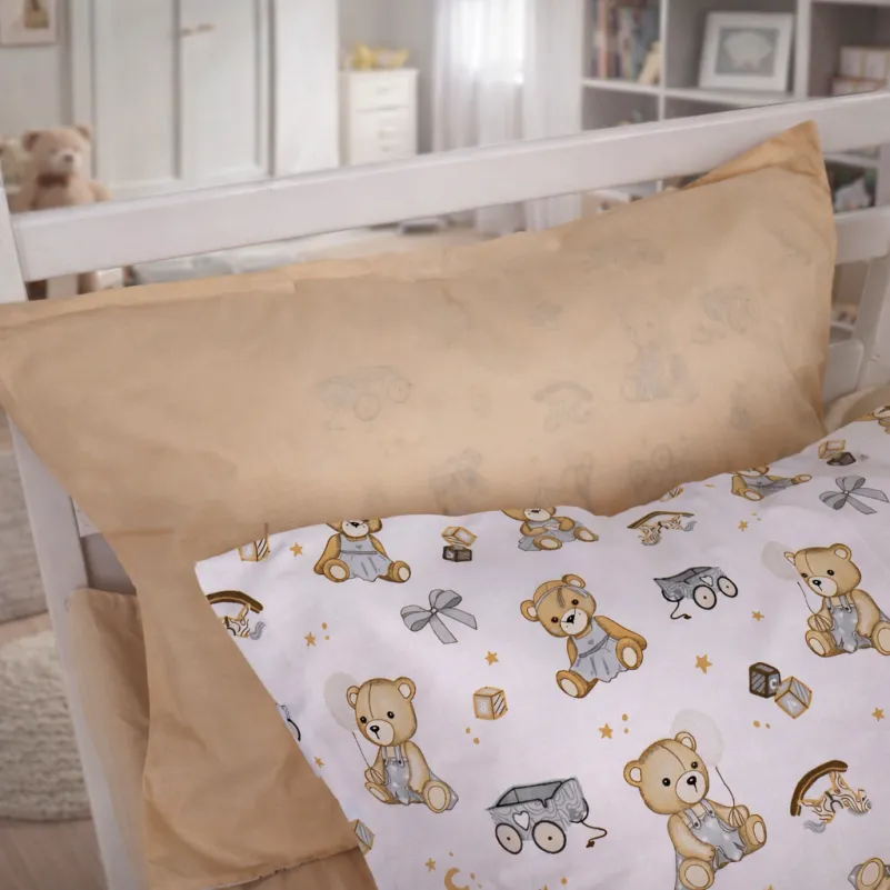 Наволочка Бязь Kids Time 17-0917 Little Teddy gray - 1