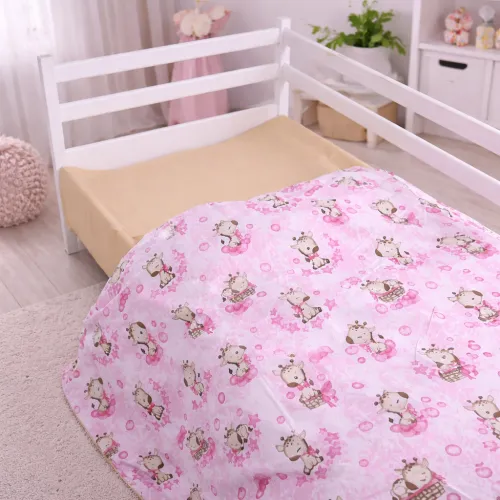 Простынь Ranforce Elite 17-0923 Tiny Giraffes pink - 3