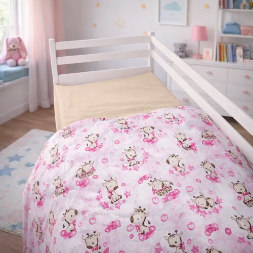 Простынь Ranforce Elite 17-0923 Tiny Giraffes pink - 4