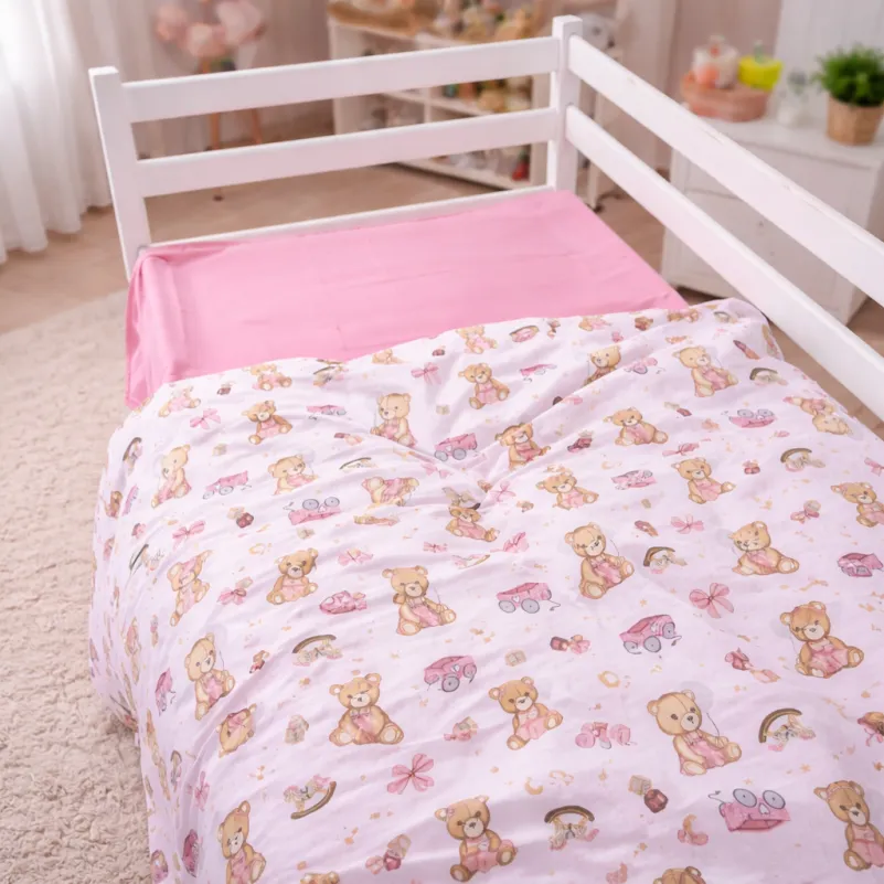 Простынь Ranforce Elite 17-0916 Little Teddy pink - 2