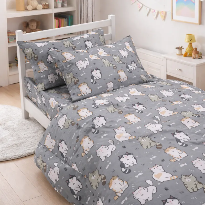 Комплект постельного белья Бязь JUNIOR 17-0665 Cream Kittens