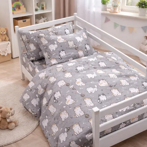 Комплект постільної білизни Ranforce Elite JUNIOR 17-0665 Cream Kittens