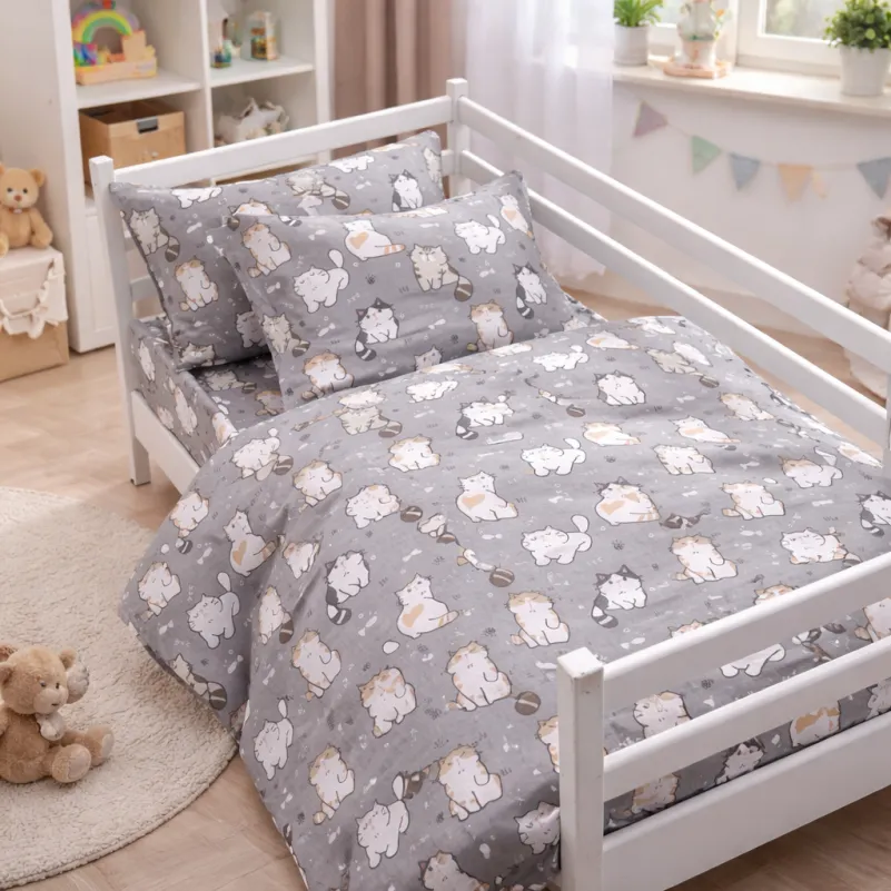 Комплект постільної білизни Ranforce Elite JUNIOR 17-0665 Cream Kittens