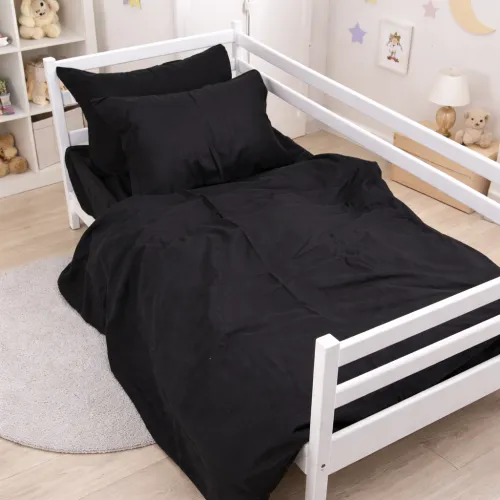 Комплект постельного белья JUNIOR Фланель 002 Black