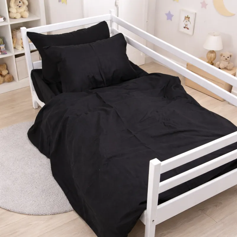 Комплект постельного белья JUNIOR Фланель 002 Black