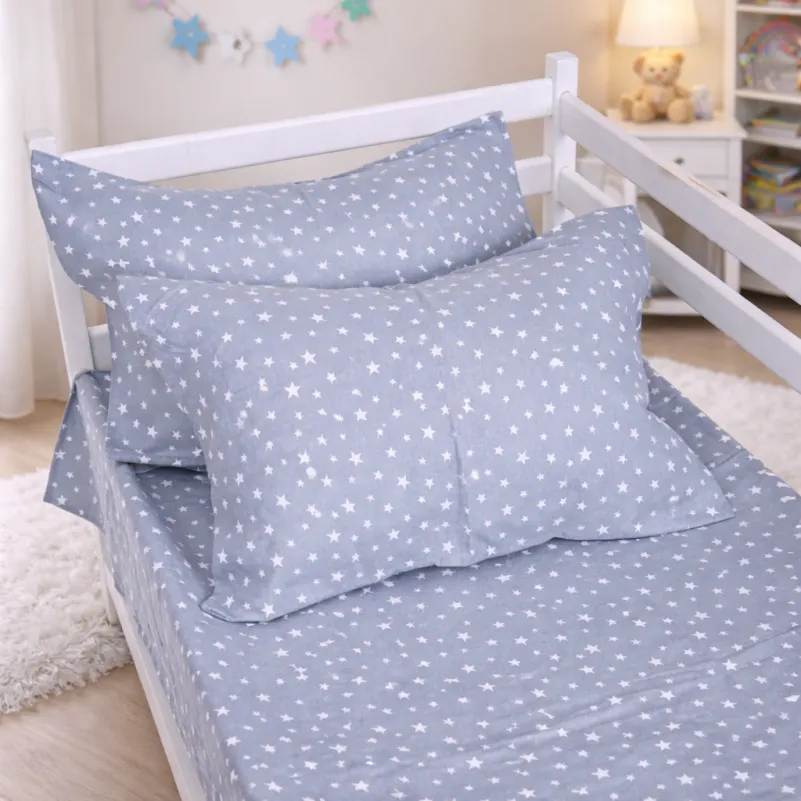 Комплект постельного белья JUNIOR Фланель 012 Grey Stars - 5