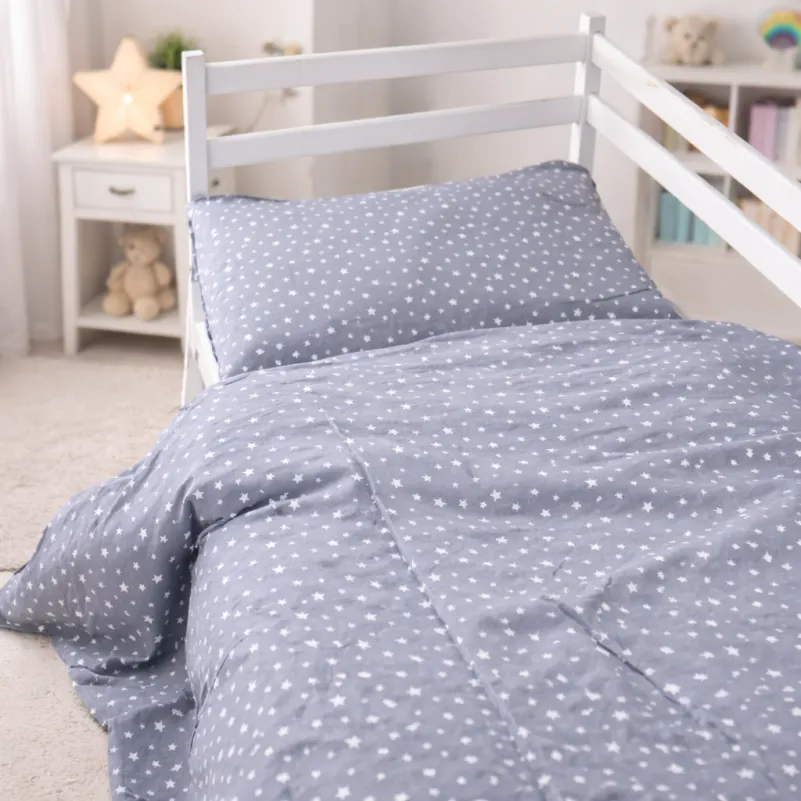 Комплект постельного белья JUNIOR Фланель 012 Grey Stars - 10
