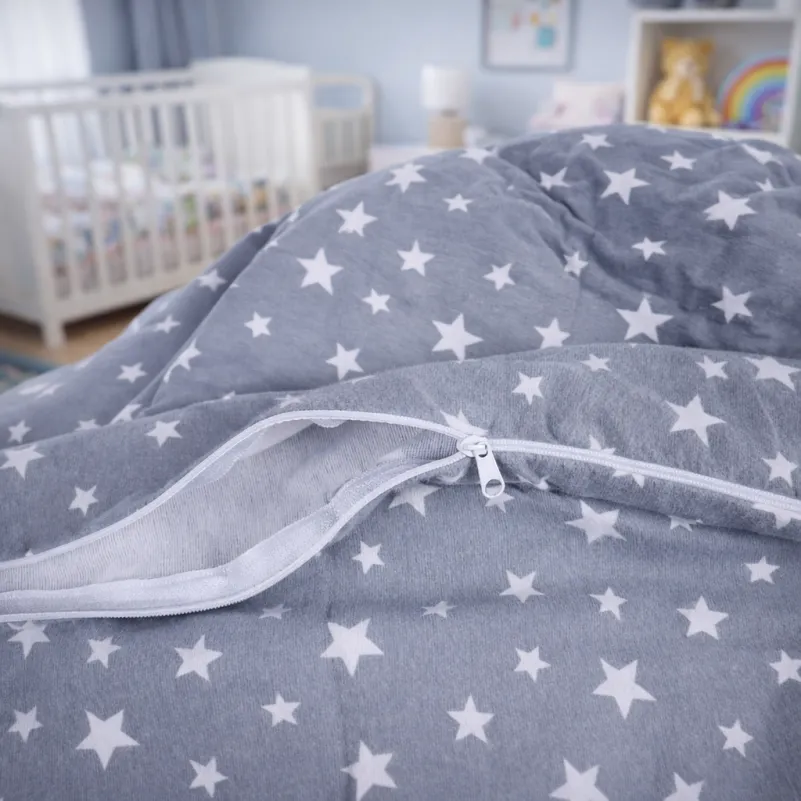 Комплект постельного белья JUNIOR Фланель 012 Grey Stars - 8