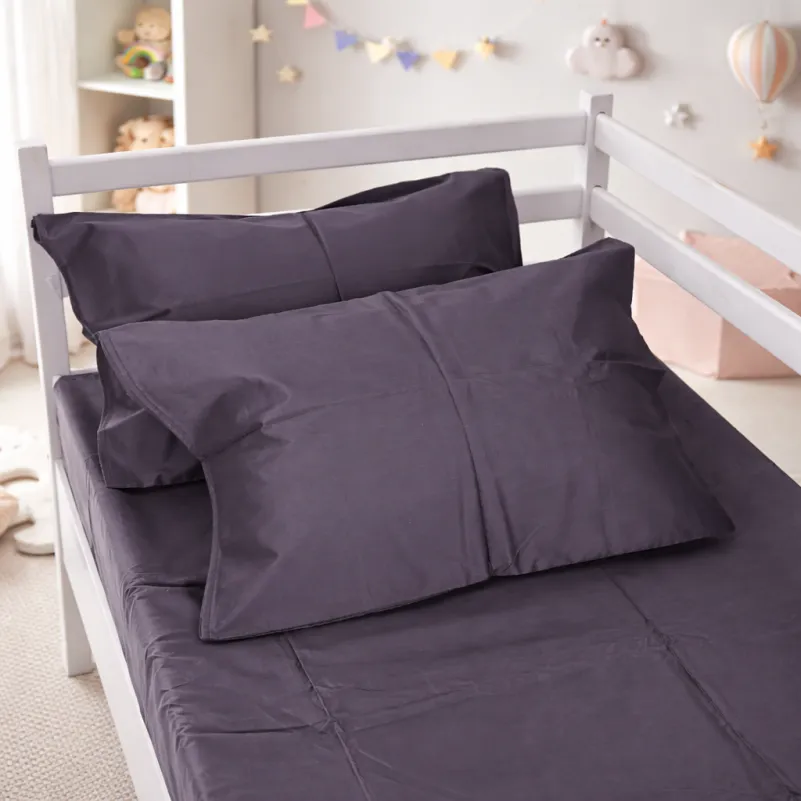 Комплект постельного белья Сатин JUNIOR Satin Light Pro 10-005 Dark Gray - 5