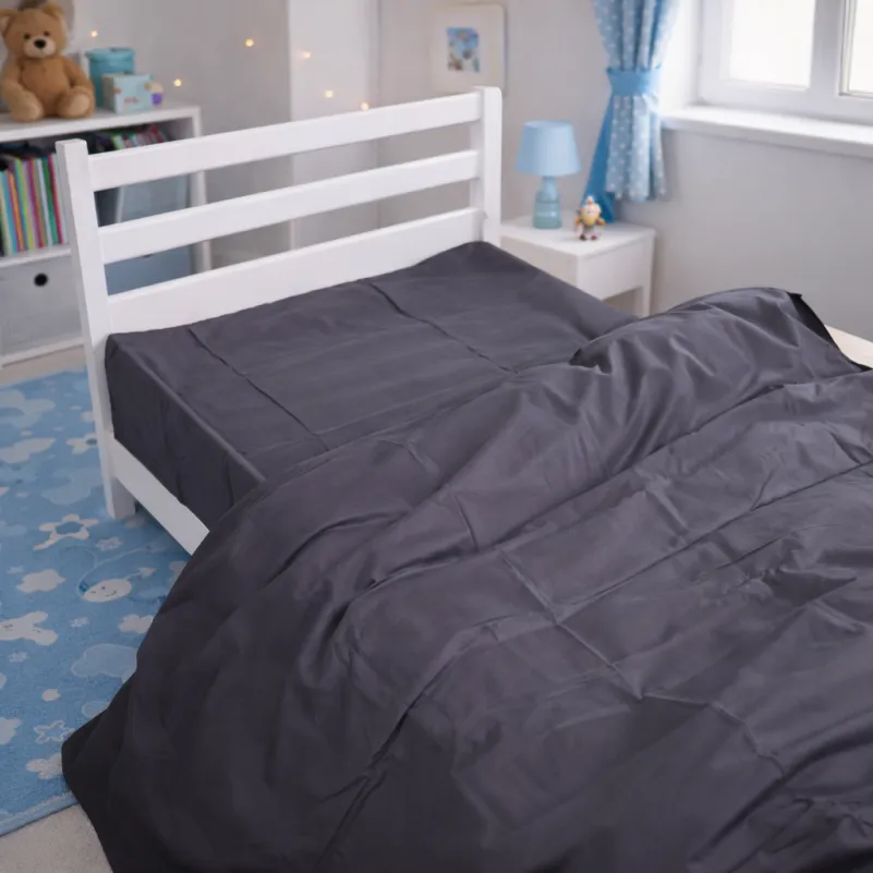 Комплект постельного белья Сатин JUNIOR Satin Light Pro 10-005 Dark Gray - 7