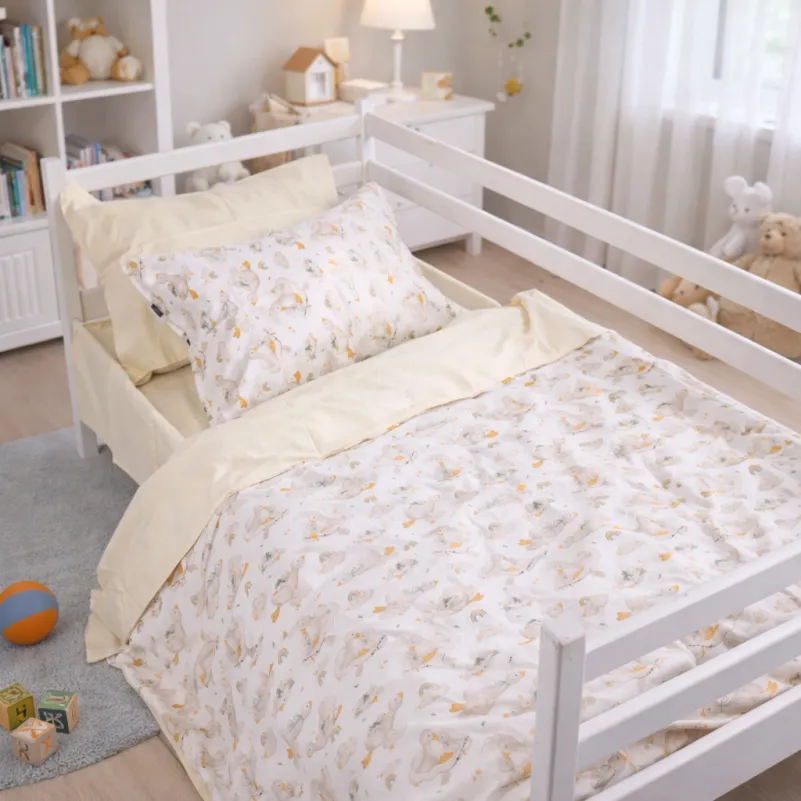 Комплект постельного белья Сатин JUNIOR Kids Time 22-1419 Sleepy ducklings