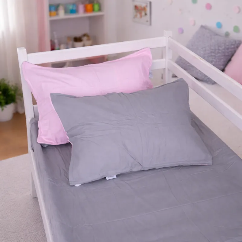 Комплект постельного белья TEENAGER Фланель 001-008 Ash grey/Pink - 5