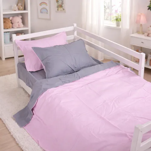 Комплект постельного белья TEENAGER Фланель 001-008 Ash grey/Pink