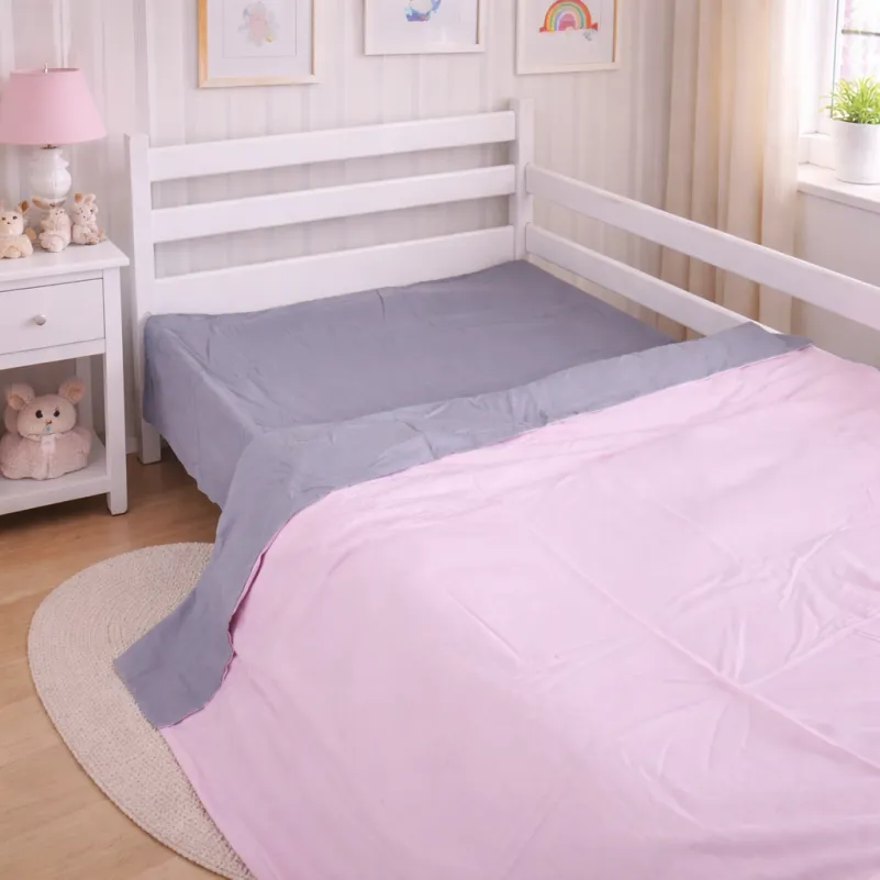 Комплект постельного белья TEENAGER Фланель 001-008 Ash grey/Pink - 8