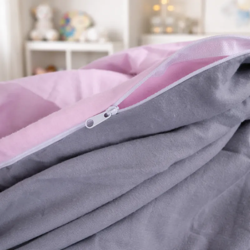 Комплект постельного белья TEENAGER Фланель 001-008 Ash grey/Pink - 9