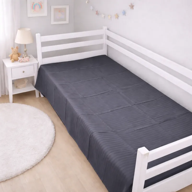 Комплект постельного белья  Бязь JUNIOR 17-0611 Stripe Black - 8