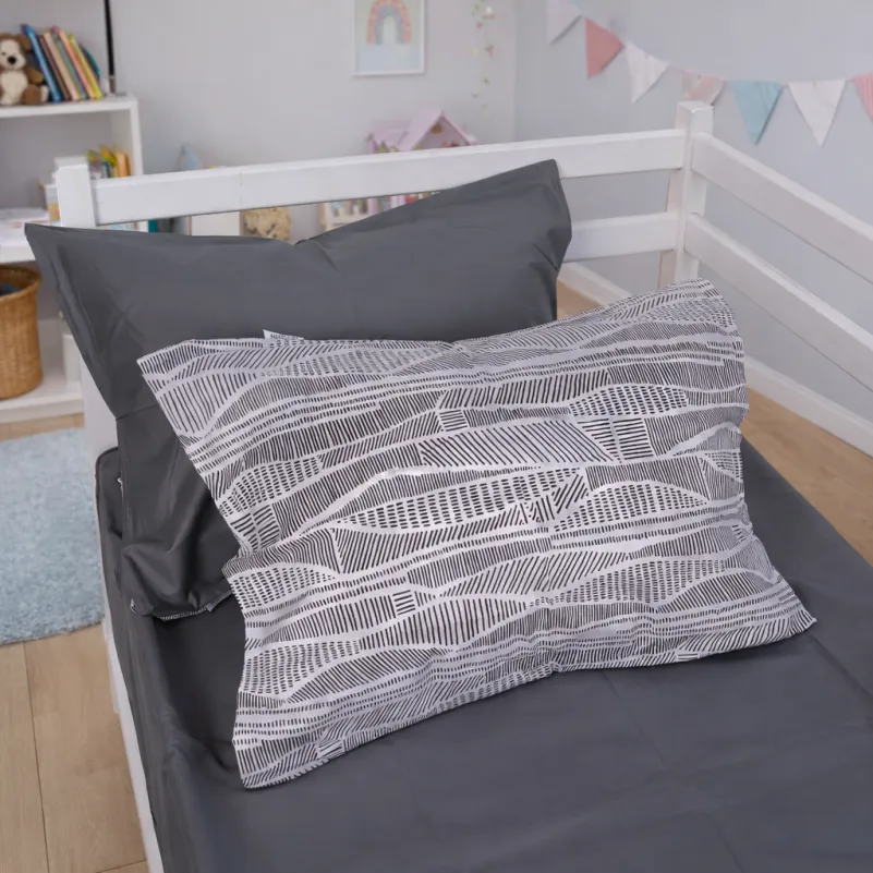 Комплект постільної білизни Сатин JUNIOR 22-1411 Lines of Nature - 6