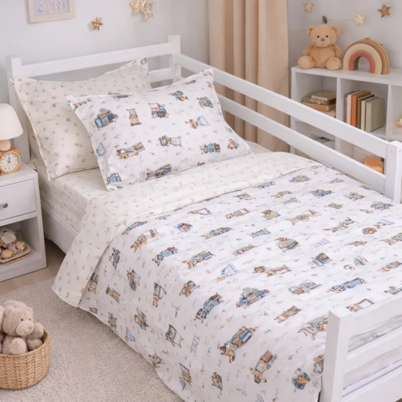 Комплект постельного белья JUNIOR Poplin Line Kids 03 Animals