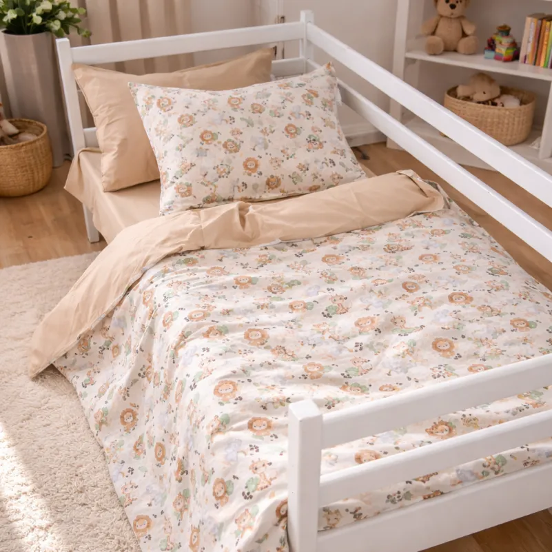 Комплект постельного белья Сатин JUNIOR Kids Time 22-1418 Safari baby - 9