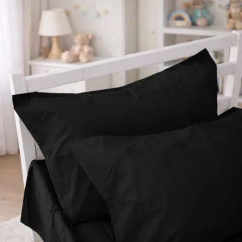 Комплект постельного белья Сатин JUNIOR Satin Light Pro 10-006 Black - 2