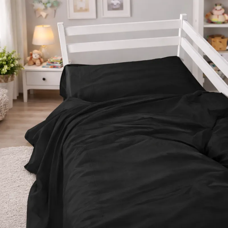 Комплект постельного белья Сатин JUNIOR Satin Light Pro 10-006 Black - 8