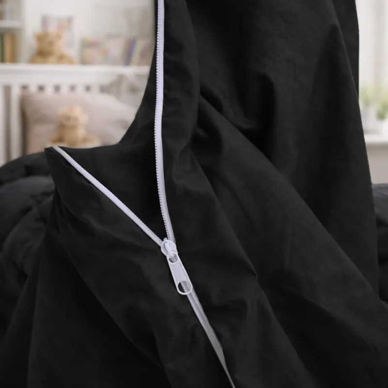 Комплект постельного белья Сатин JUNIOR Satin Light Pro 10-006 Black - 6