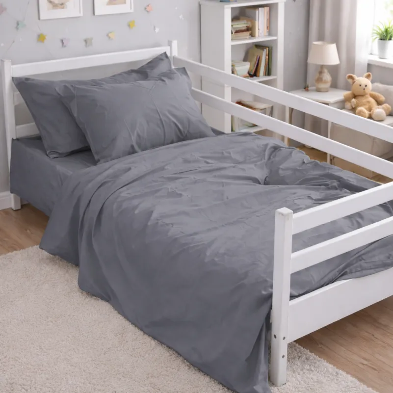 Комплект постельного белья Сатин JUNIOR Satin Light Pro 10-004 Gray