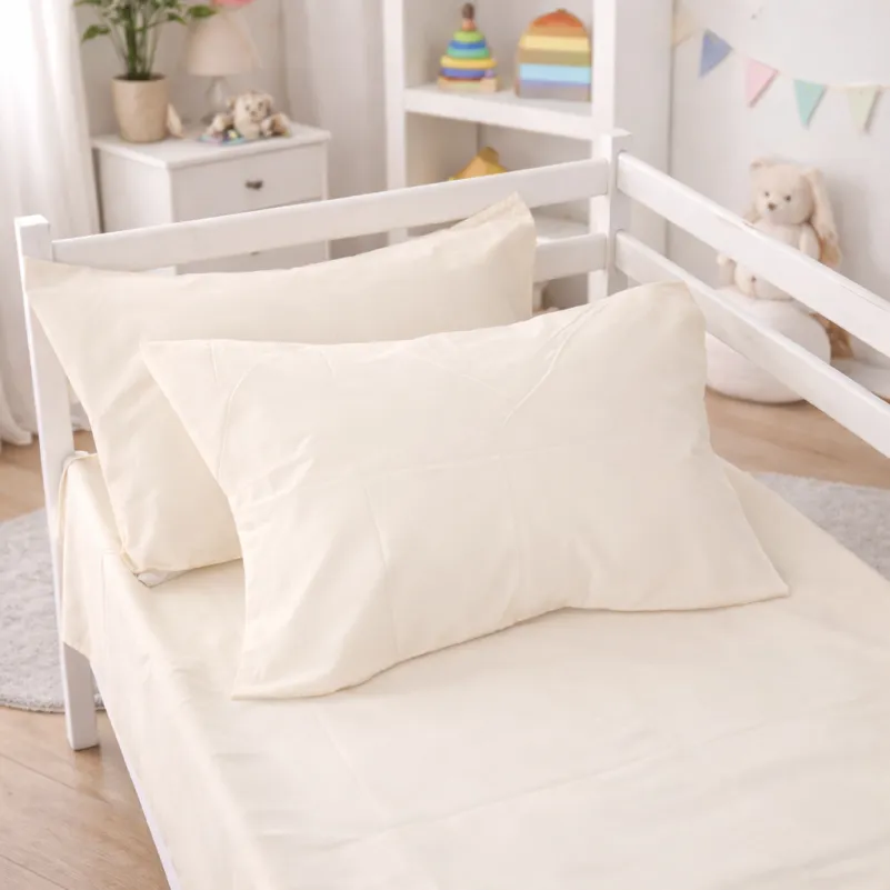 Комплект постельного белья JUNIOR Poplin Line "002 Milky White" - 4