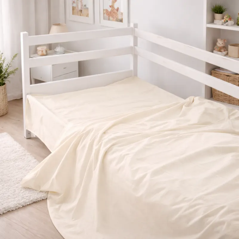 Комплект постельного белья JUNIOR Poplin Line "002 Milky White" - 7