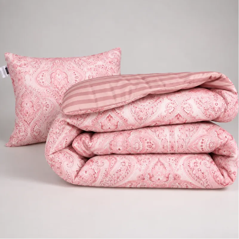 Набір подушок №325 Сolor Fun Line 17-0770 Powder Paisley White Silk (середні) - 3