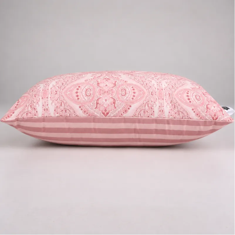 Подушка шовкова №325 Сolor Fun Line 17-0770 Powder Paisley White Silk (середня) - 3