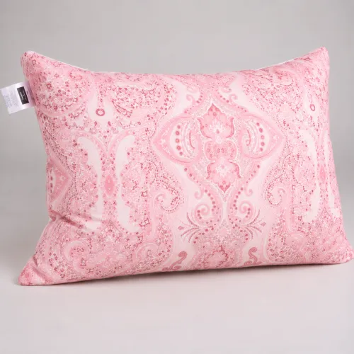 Подушка шовкова №325 Сolor Fun Line 17-0770 Powder Paisley White Silk (середня) - 1