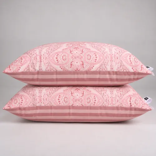 Набір подушок №325 Сolor Fun Line 17-0770 Powder Paisley White Silk (середні) - 2