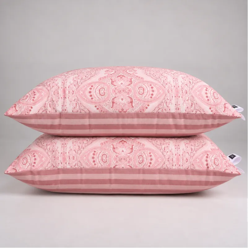 Набір подушок №325 Сolor Fun Line 17-0770 Powder Paisley White Silk (середні) - 1