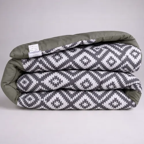 Одеяло хлопковое №0314 Сolor Fun Line 17-0730 Silver Geo Zebra хлопок зима - 1