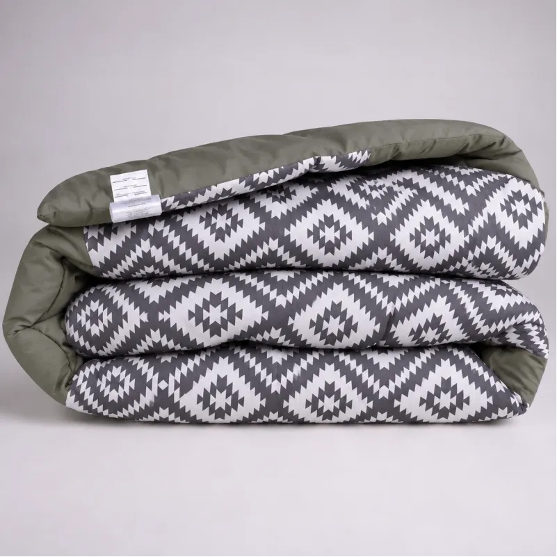 Одеяло хлопковое №0314 Сolor Fun Line 17-0730 Silver Geo Zebra хлопок зима