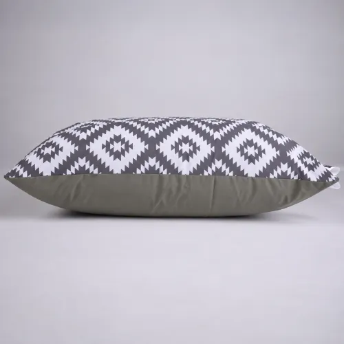 Подушка шовкова №326 Сolor Fun Line 17-0730 Silver Geo Zebra White Silk (середня) - 2