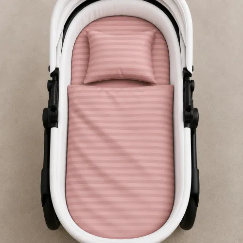Комплект постельного белья в коляску 60*80 17-0773 Nude stripes - 2