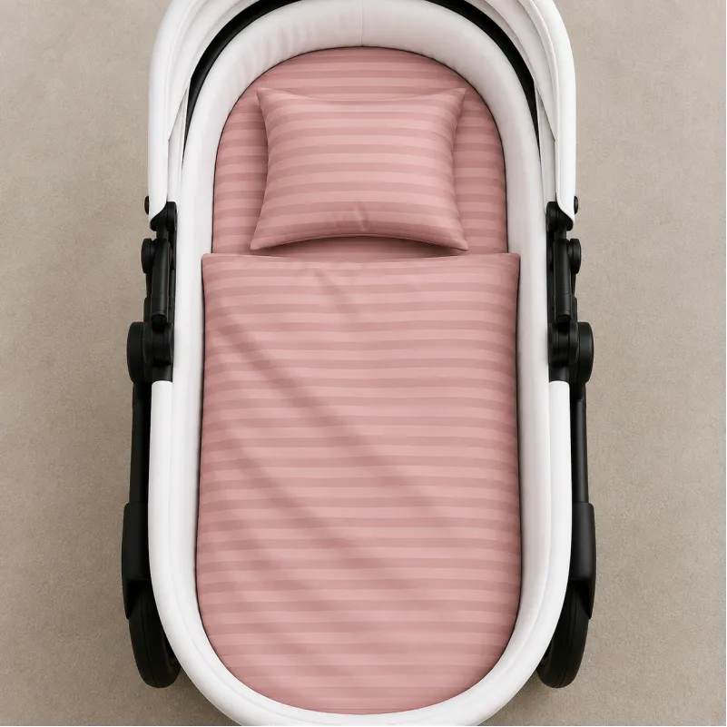 Комплект постельного белья в коляску 60*80 Ranforce Elite 17-0773 Nude stripes - 1